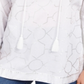 Charter Club Women's Foil Print Linen Top White Size L