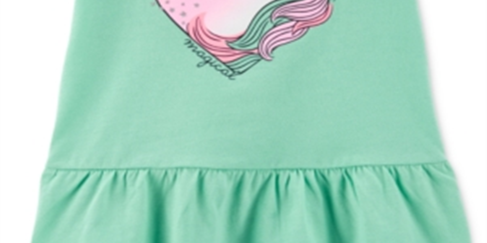 Carter's Toddler Girl's Cotton Unicorn Peplum T-Shirt Green Size 4T