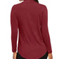 JM Collection Womens Solid Long Sleeve Turtleneck Top Red Size Large