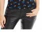 Anne Klein Women's Side Ruched Printed Blouse Black Size XX-Small