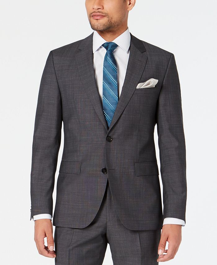Hugo Boss Men's Modern Fit Suit Jacket Gray Size 44L