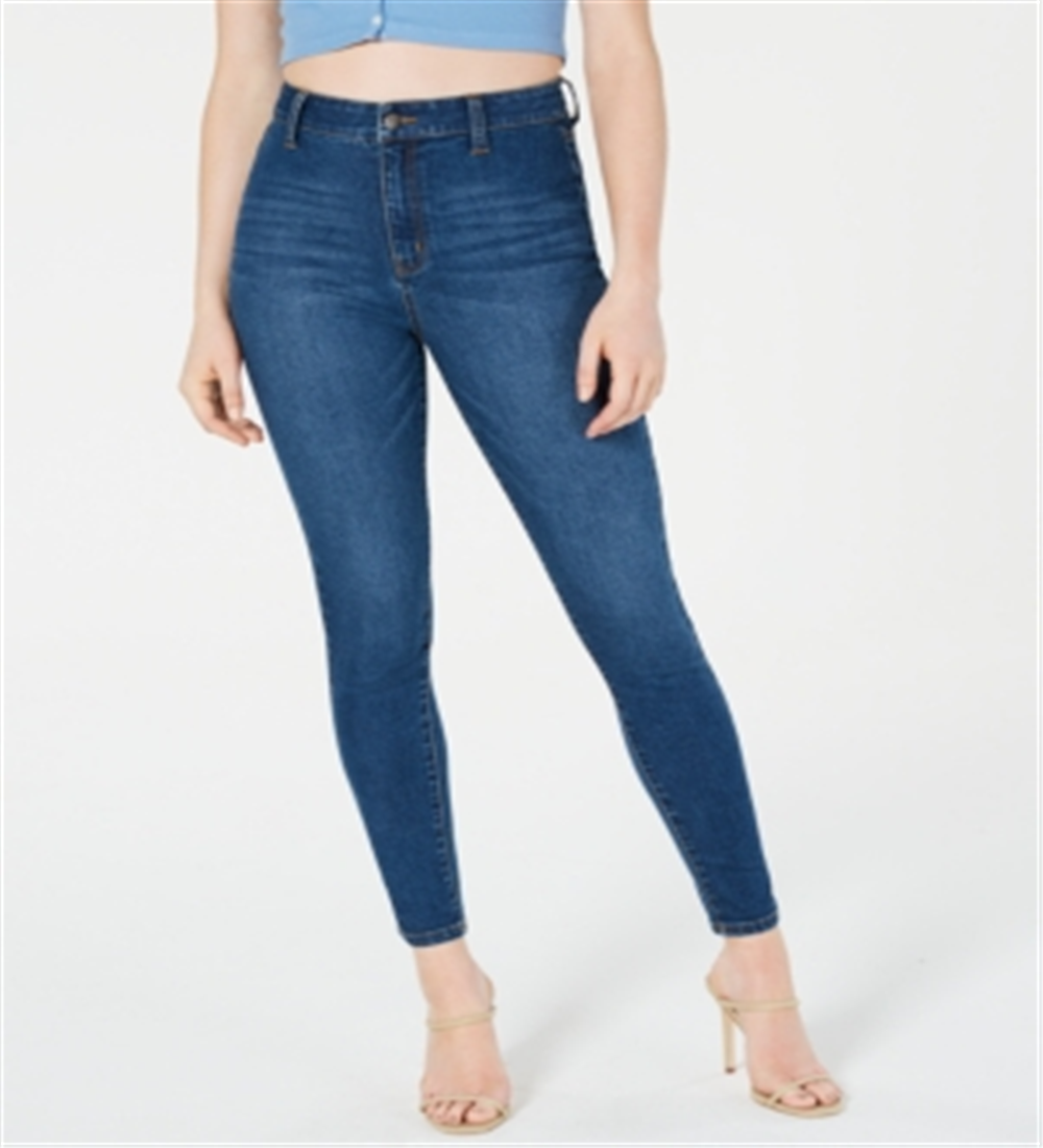 Tinseltown Junior's High Rise Skinny Ankle Jeans Blue Size 5