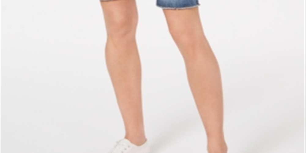 Kut from the Kloth Women's Sophie Distressed Denim Bermuda Shorts Blue Size 12