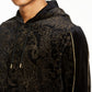 INC International Concepts Men's Sweater Metallic Velvet Pullover Hooded Black Size Small
