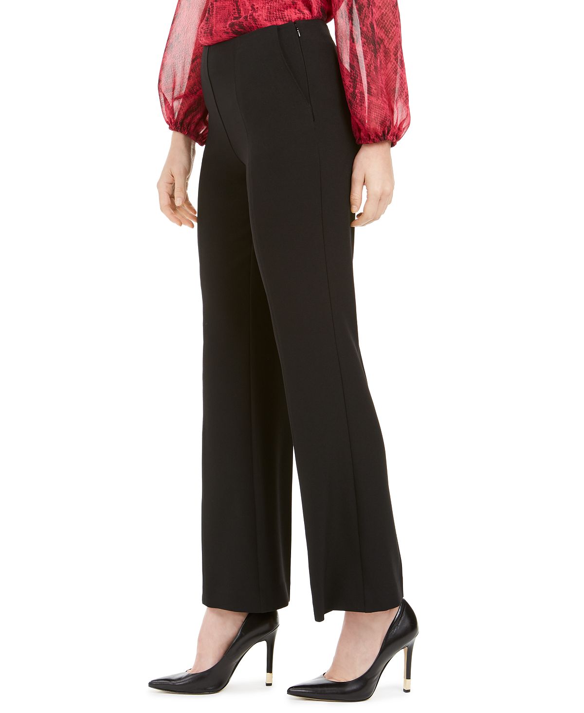 Kasper Women's Flare Leg Pants Black Size 14 Petite