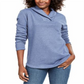 Karen Scott Women's Heather Long Sleeve Hoodie Sweater Blue Size X-Small
