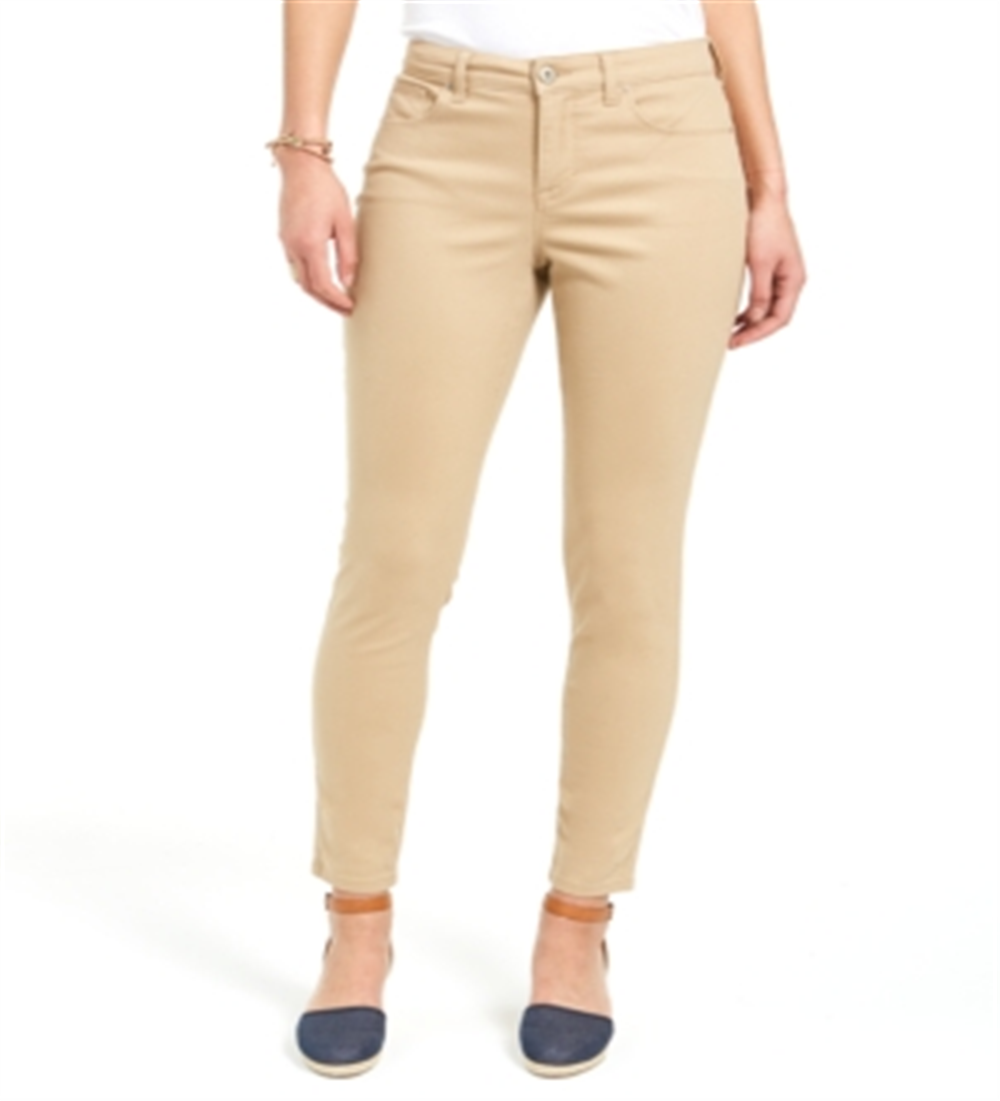 Style & Co Women's Curvy Fit Skinny Fashion Jeans Brown Size 12