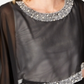 Prelude Rhinestone Pearl Chiffon Caplet Polyester Black Size L