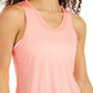 Ideology Women's Coral Sleeveless V Neck Top Pink Size XL