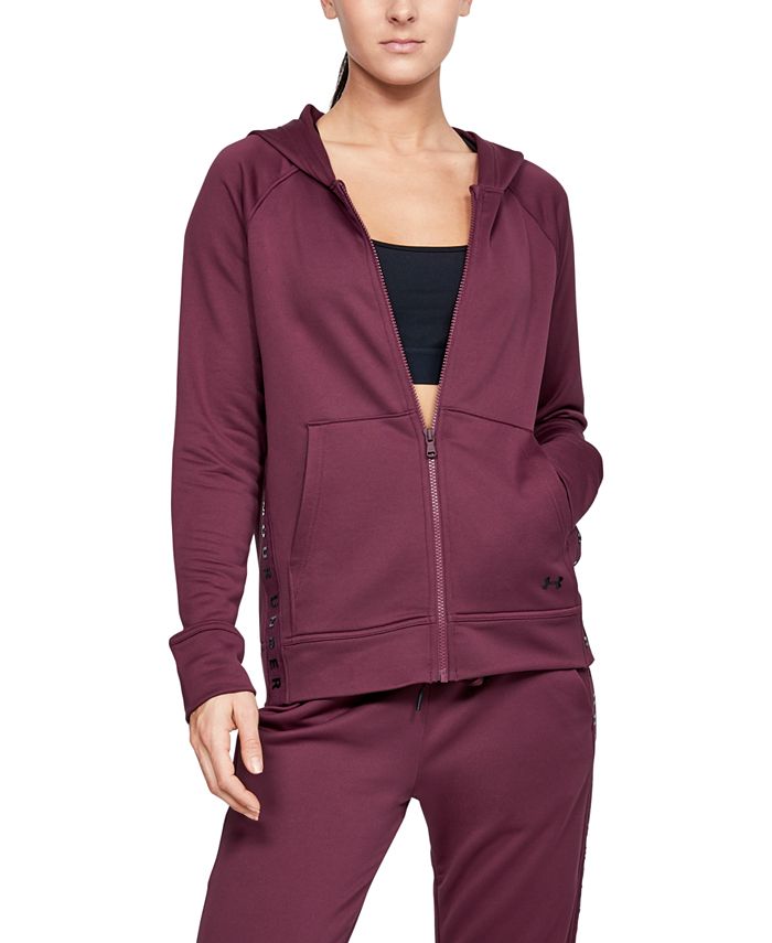 Under Armour Women's Tech Terry Zip Hoodie Purple Size Medium