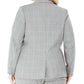 Calvin Klein Women's Plus One Button Blazer Suit Gray Size 14W