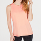 Ideology Women's Heathered Keyhole Back Tank Top Pink Size S