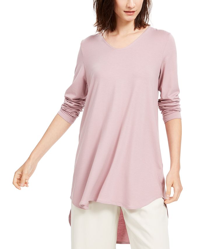 Eileen Fisher Women's High Low Tunic Pink Size Large