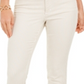 Charter Club Women's Printed Stripe Bristol Skinny Ankle Jeans Creme Size L
