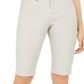 INC International Concepts Womens Belted Slim Bermuda Shorts Brown Size 4