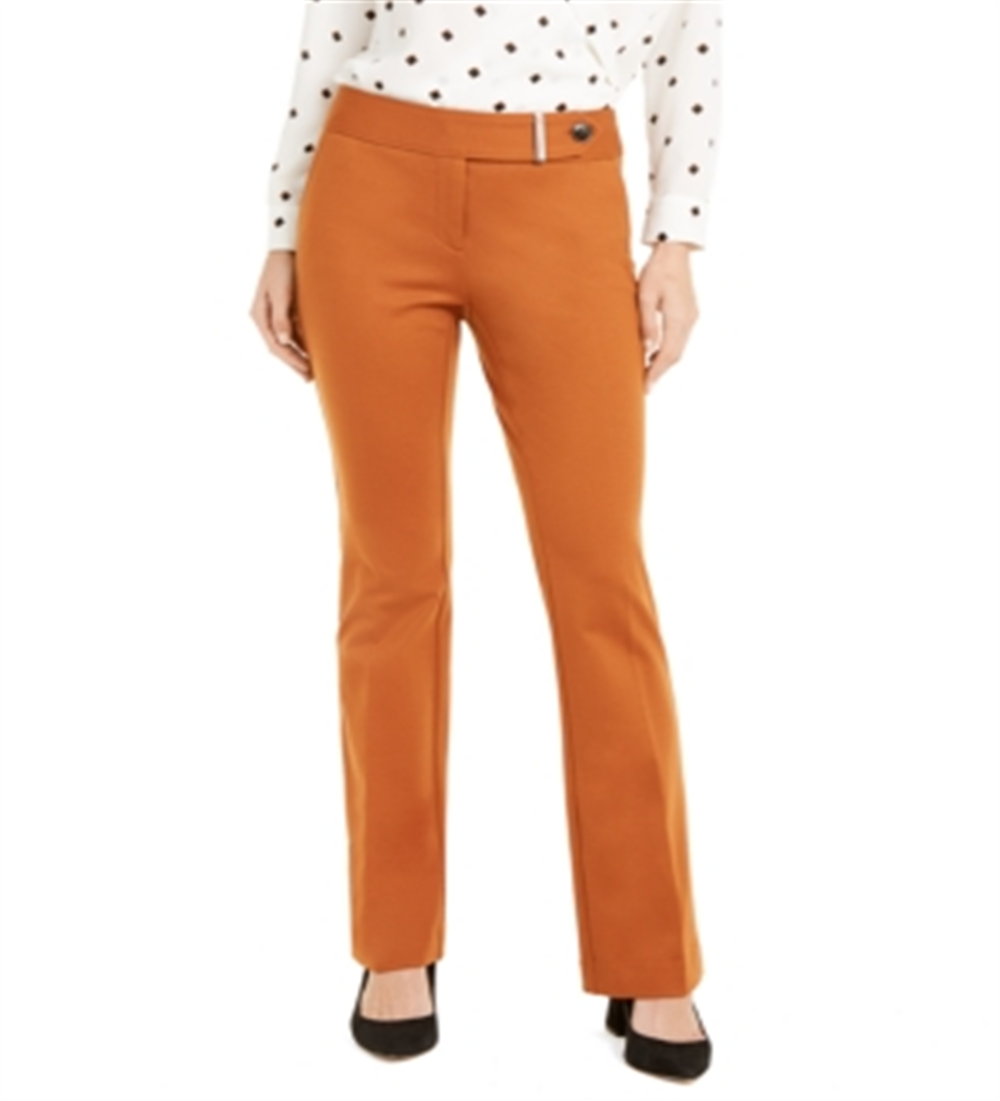 Alfani Women's Straight Leg Evening Pants Orange Size 6