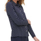 Tommy Hilfiger Women's Polka Dot Button up Shirt Blue Size Small