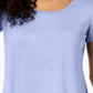 JM Collection Women's Scoop Neck Top Purple Size Medium