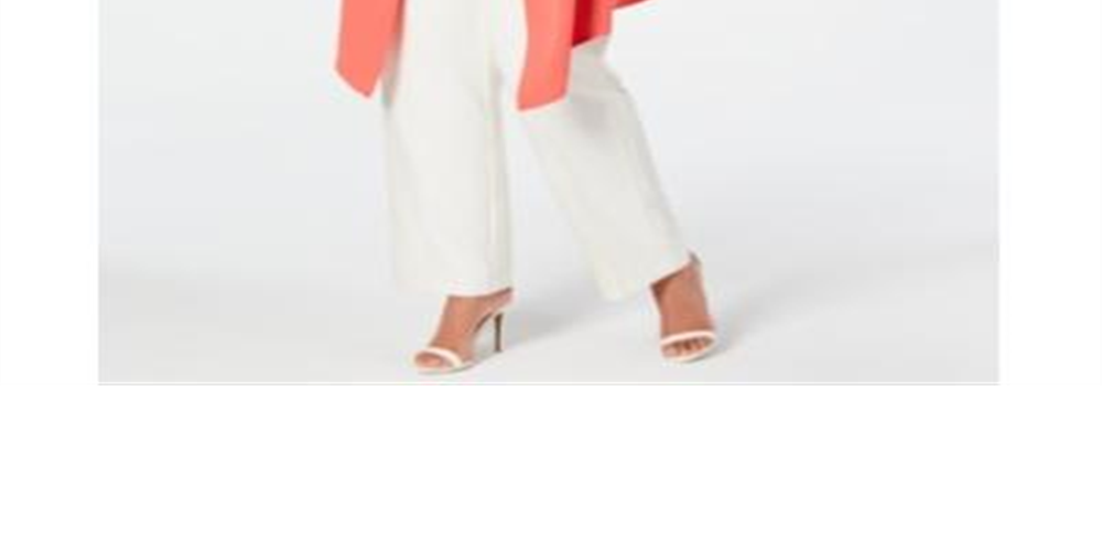 Anne Klein Women's Coral Long Sleeve Open Cardigan Sweater Orange Size 0X