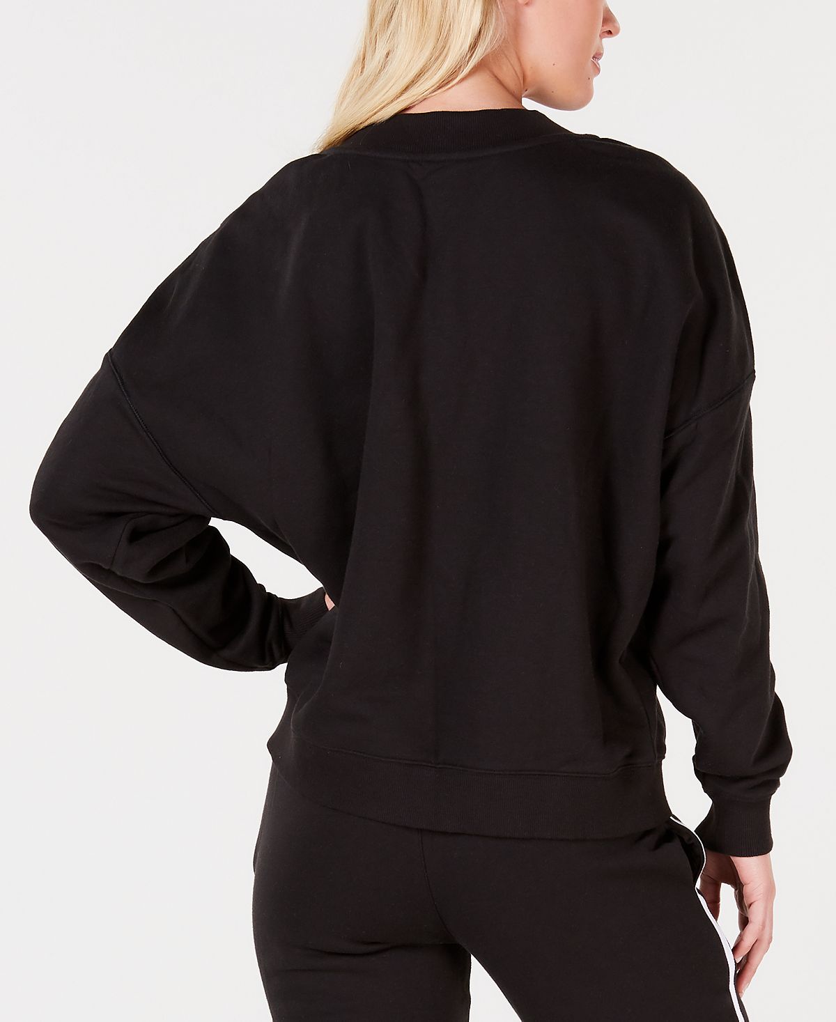 Calvin Klein Women's Statement Long Sleeve Logo Sweatshirt Gray Size XL