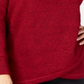 Ideology Women's Fleece Cowl Neck Pullover Top Wine Size XXXL