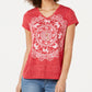Style & Co Women's Graphic T-Shirt Red Size Medium
