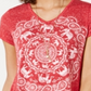 Style & Co Women's Graphic T-Shirt Red Size Medium