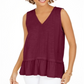 Style & Co Women's Ruffle Hem Tank Purple Size X-Large