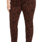 INC International Concepts Women's Tiger Print Mid Rise Skinny Jeans Brown Size 20W