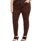 INC International Concepts Women's Tiger Print Mid Rise Skinny Jeans Brown Size 20W