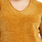 Karen Scott Women's Plus V Neck Chenille Sweater Brown Size2X