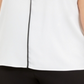 Calvin Klein Women's Plus Contrast Trim Blouse White Size 2X