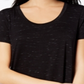 Maison Jules Women's Scoop Neck T-Shirt Black Size XX-Large