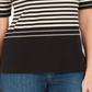 Karen Scott Women's Striped Boat Neck Top Brown Size Petite S