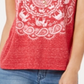 Style & Co Women's Graphic T-Shirt Red Size X-Small