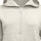Karen Scott Women's Zip Front Hooded Sweatshirt -White Size Large