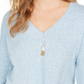 Style & Co Women's Tie Front Top -Blue Size XX-Large