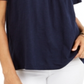 Style & Co Women's Eyelet Top Blue Size Petite S