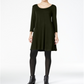 Style & Co Women's Swing Dress Green Size Small