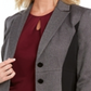 Kasper Women's Striped Office Jacket Gray Size 2 Petite