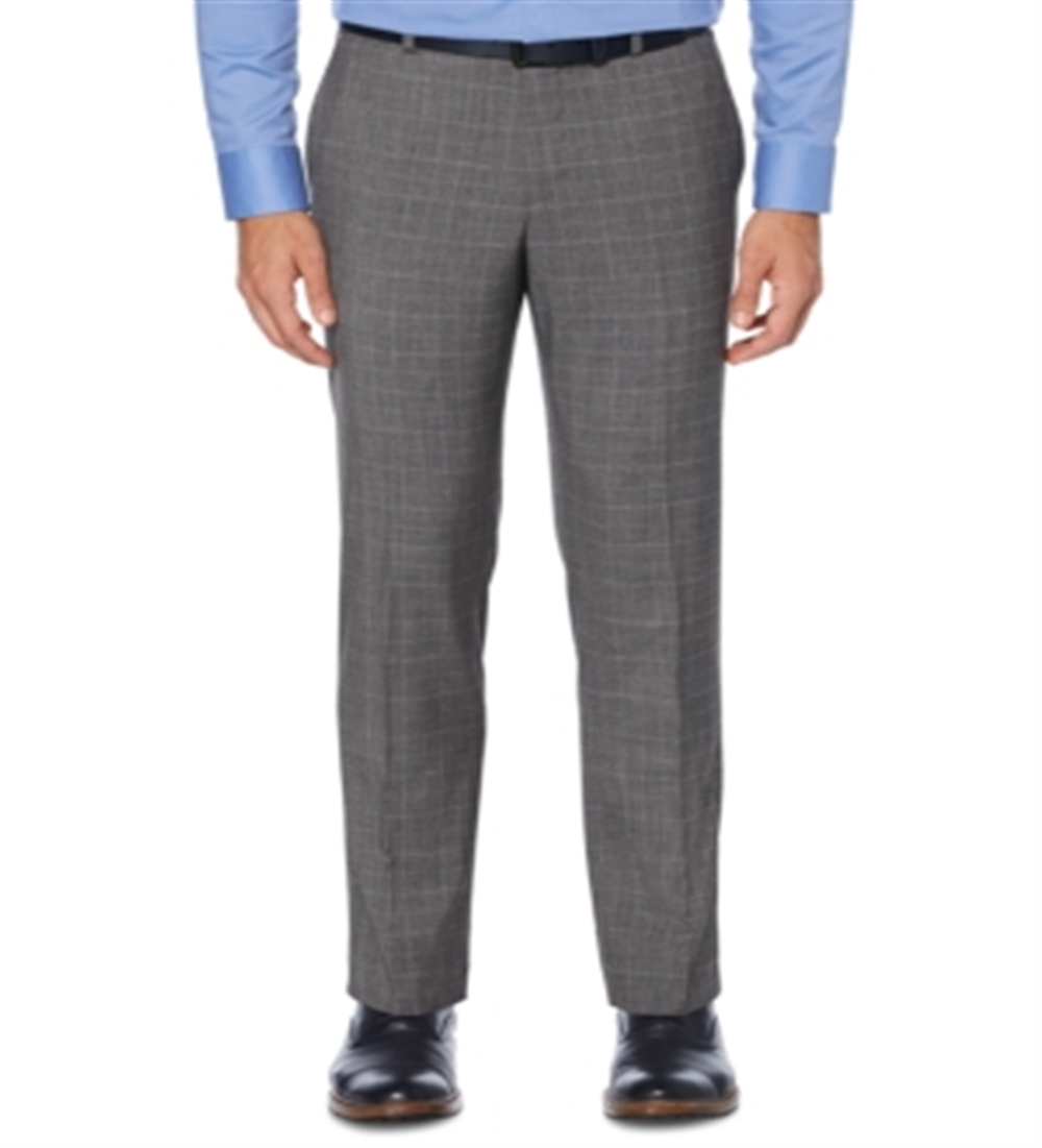 Perry Ellis Men's Stretch Slim Fit Dress Pants Gray Size 32X32