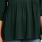 Style & Co Women's Roll Sleeve Oversized Shirt Green Size Small