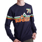 Superdry पुरुषों का डाउनहिल रेसर ग्राफिक स्वेटशर्ट नीला, साइज़ मीडियम