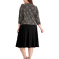 Jessica Howard Women's Plus Shine Print Dress & Jacket Black Size 20 W
