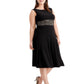 Jessica Howard Women's Plus Shine Print Dress & Jacket Black Size 20 W