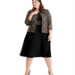 Jessica Howard Women's Plus Shine Print Dress & Jacket Black Size 20 W