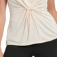 DKNY Women's V Neck Center Knot Top Pink Size Small