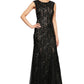 Alex Evenings Women's Sleeveless Full Length Fit Flare Formal Dress Black Size 8