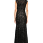 Alex Evenings Women's Sleeveless Full Length Fit Flare Formal Dress Black Size 8