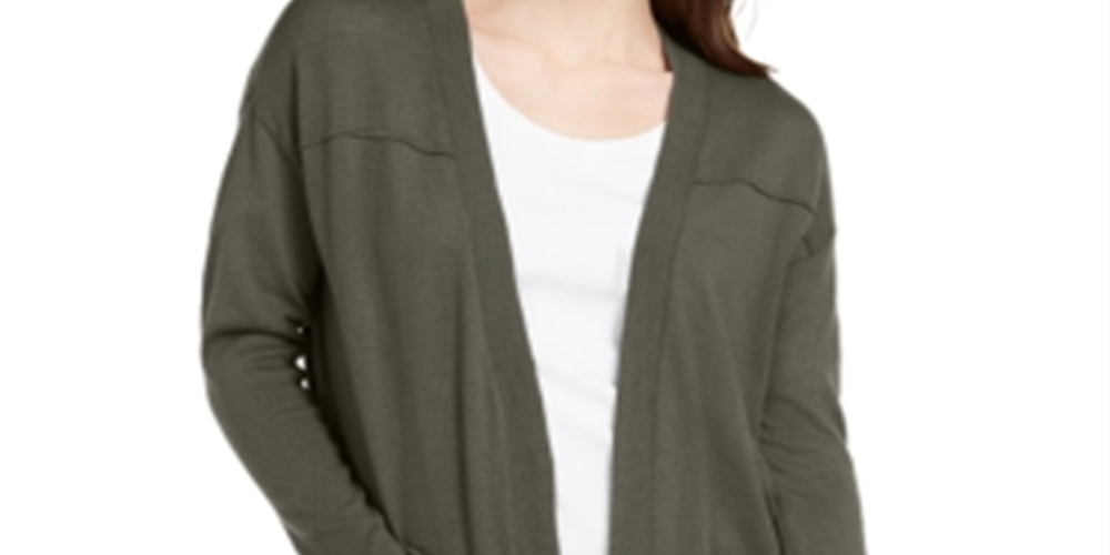 Style & Co Women's Cardigan Sweater Green Size Medium